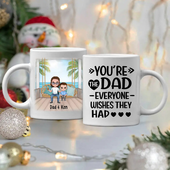 Up To 3 Kids You're The Dad Everyone Wishes They Had - Personalized Mug For Dad, Father's Day