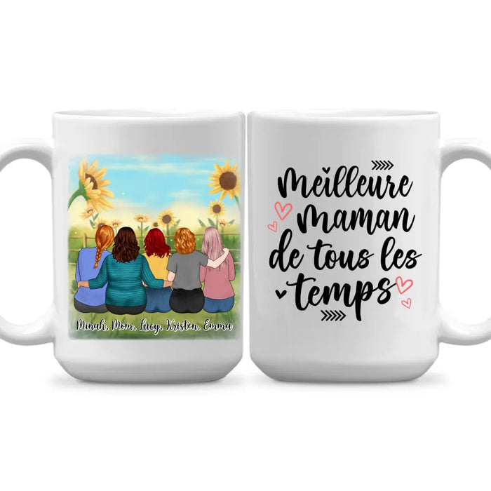 Meilleure Maman De Tous Les Temps - Personalized Mug For Her, Mom, Mother's Day