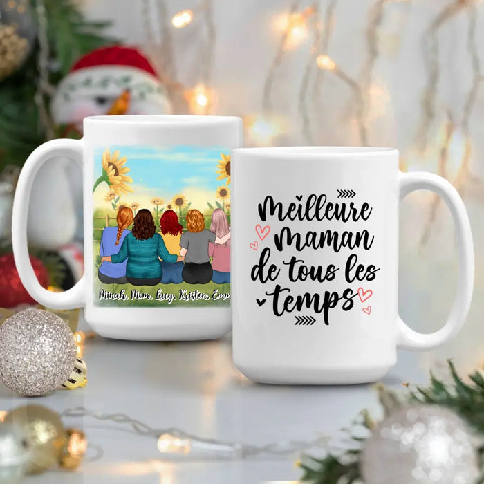 Meilleure Maman De Tous Les Temps - Personalized Mug For Her, Mom, Mother's Day