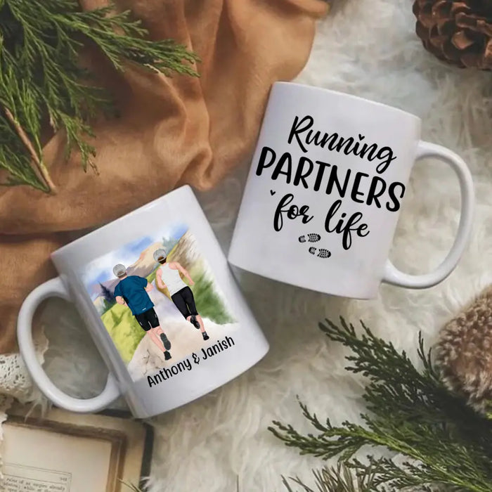 Running Partners For Life - Personalized Mug For Couples