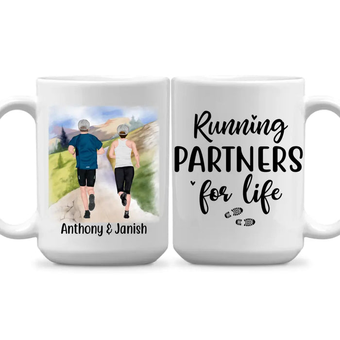 Running Partners For Life - Personalized Mug For Couples