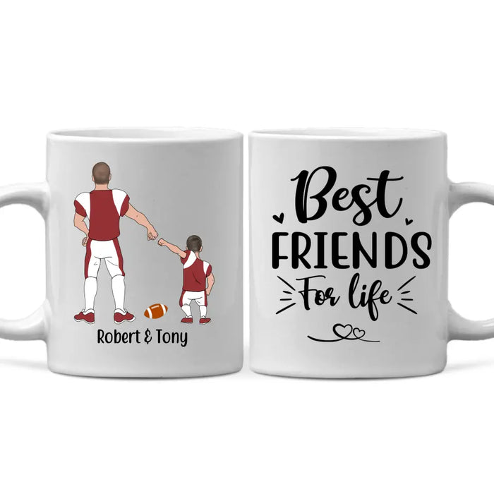 Best Friend for Life - Personalized Gifts Custom Rugby Mug for Dad