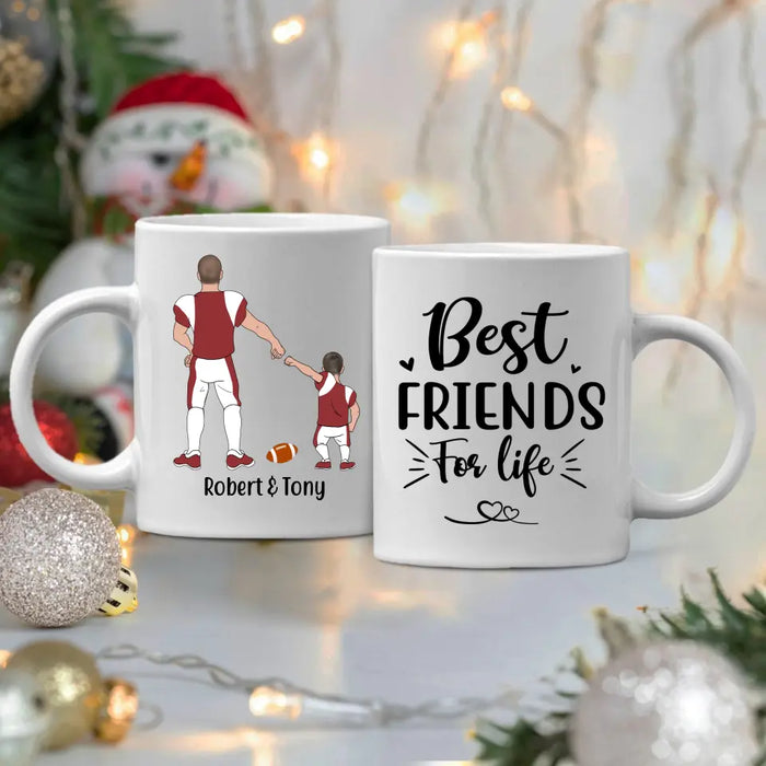 Best Friend for Life - Personalized Gifts Custom Rugby Mug for Dad