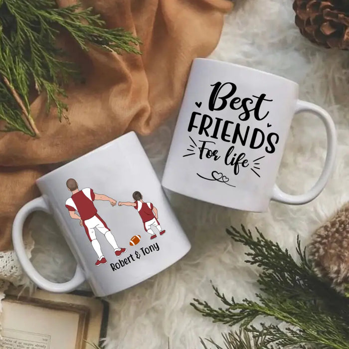 Best Friend for Life - Personalized Gifts Custom Rugby Mug for Dad