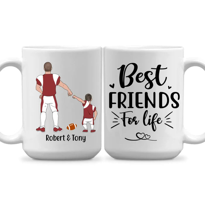 Best Friend for Life - Personalized Gifts Custom Rugby Mug for Dad