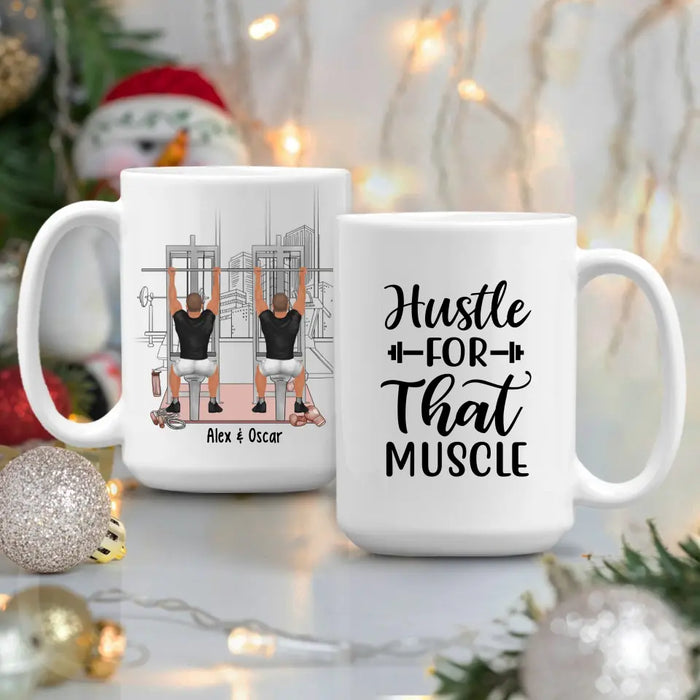 Training Partners for Life - Personalized Gifts Custom Gym Mug for Couples, for Him, Gym Lovers