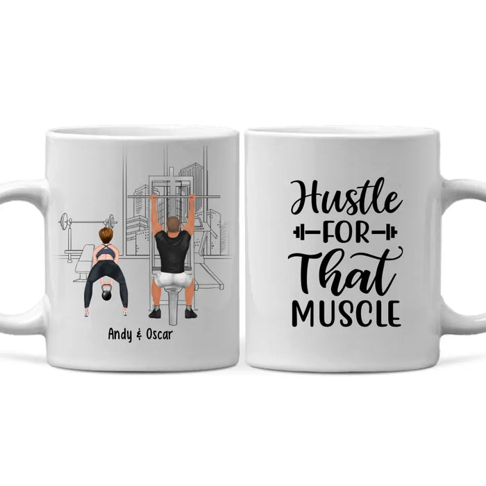 Training Partners for Life - Personalized Gifts Custom Gym Mug for Couples, Gym Lovers