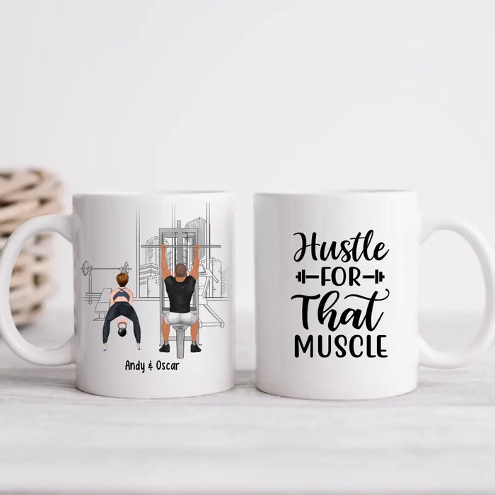 Training Partners for Life - Personalized Gifts Custom Gym Mug for Couples, Gym Lovers