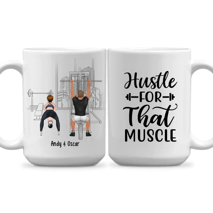 Training Partners for Life - Personalized Gifts Custom Gym Mug for Couples, Gym Lovers