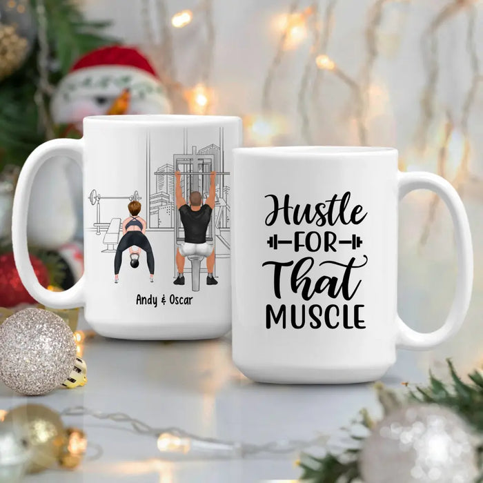 Training Partners for Life - Personalized Gifts Custom Gym Mug for Couples, Gym Lovers