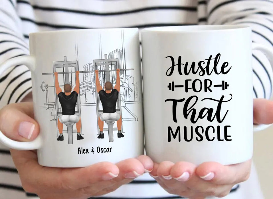 Training Partners for Life - Personalized Gifts Custom Gym Mug for Couples, for Him, Gym Lovers