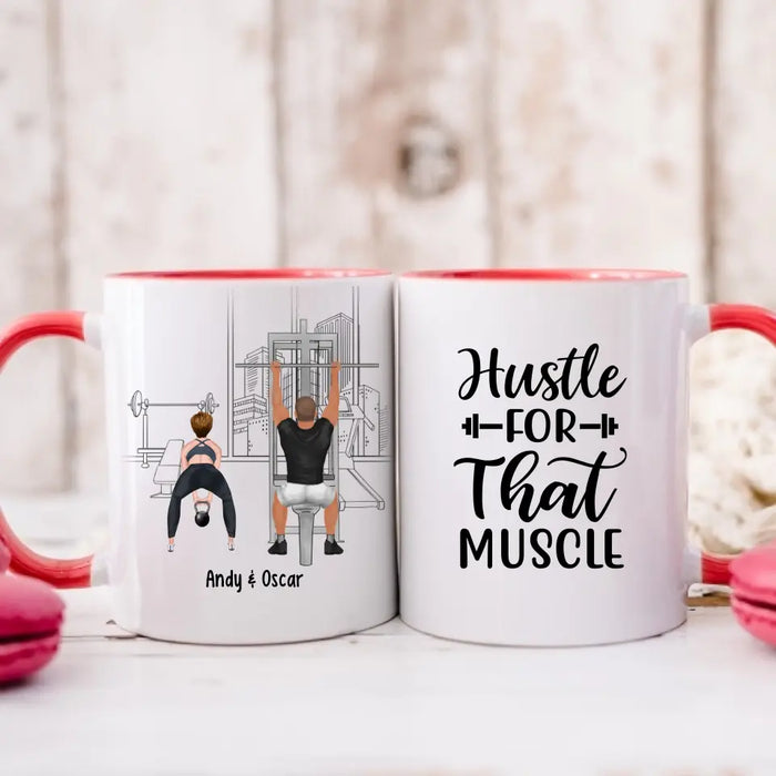 Training Partners for Life - Personalized Gifts Custom Gym Mug for Couples, Gym Lovers