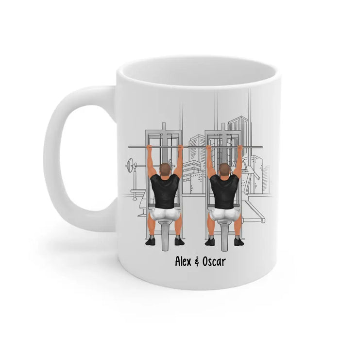 Training Partners for Life - Personalized Gifts Custom Gym Mug for Couples, for Him, Gym Lovers