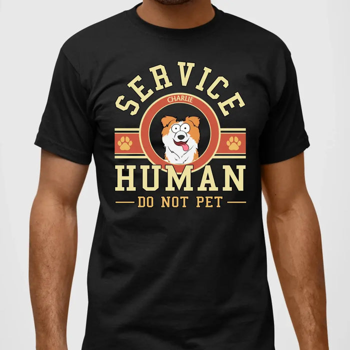 Personalized Service Human Do Not Pet Shirt, Custom Dog Shirt for Dog Lovers