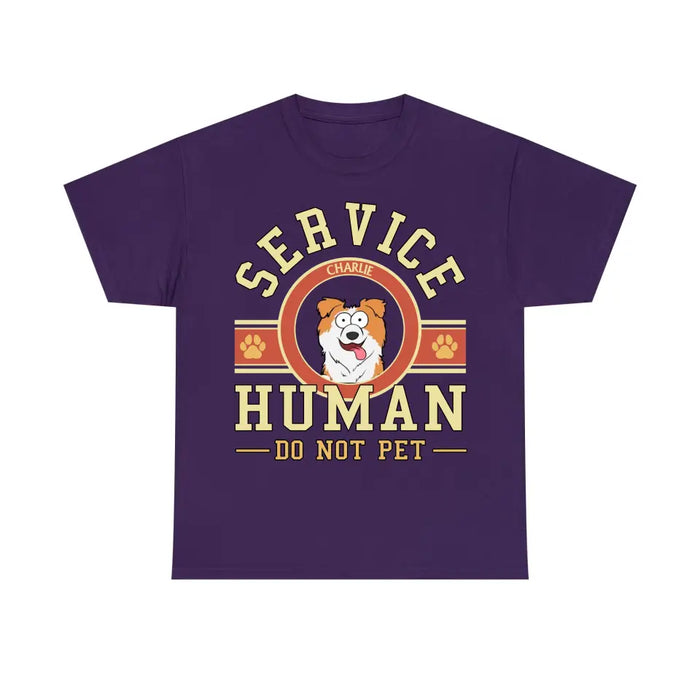 Personalized Service Human Do Not Pet Shirt, Custom Dog Shirt for Dog Lovers