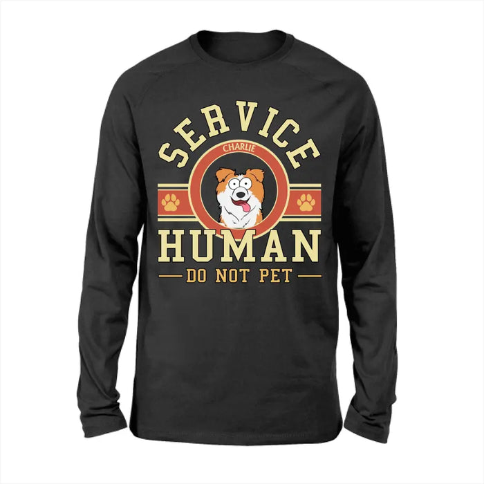 Personalized Service Human Do Not Pet Shirt, Custom Dog Shirt for Dog Lovers