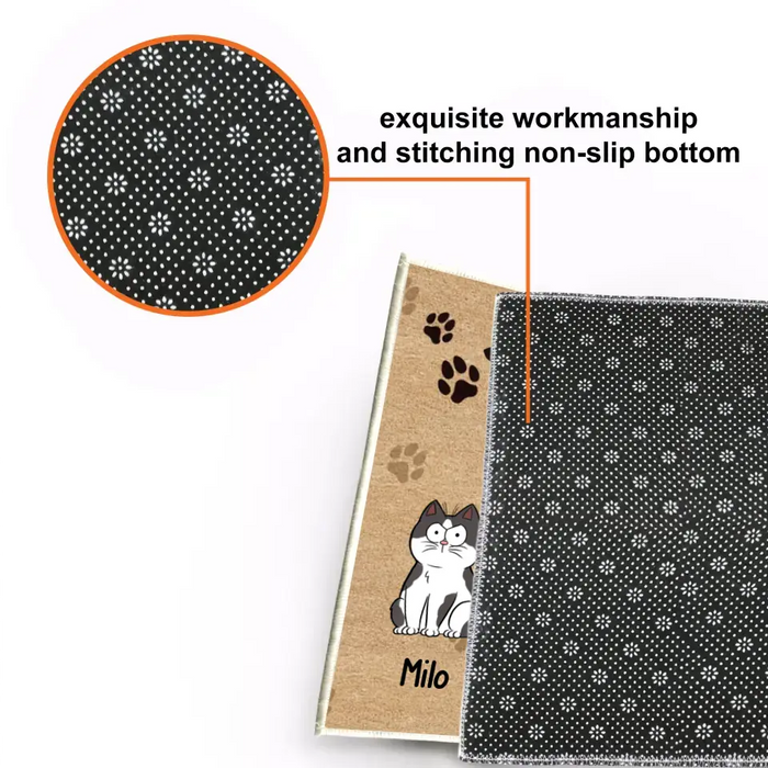 Just So You Know There's Like A Lots Of Cats In Here - Personalized Doormat for Cat Lovers, Fur Family