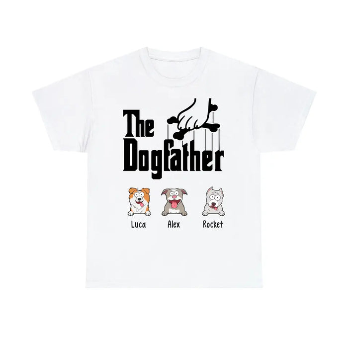 The Dog Father - Personalized Dog Dad Shirts for Men, Custom Funny Dogfather T-Shirt