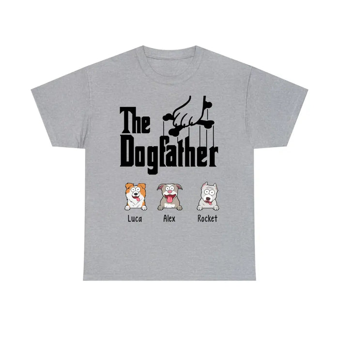 The Dog Father - Personalized Dog Dad Shirts for Men, Custom Funny Dogfather T-Shirt