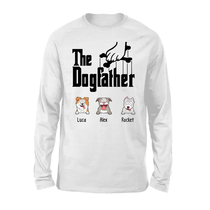 The Dog Father - Personalized Dog Dad Shirts for Men, Custom Funny Dogfather T-Shirt