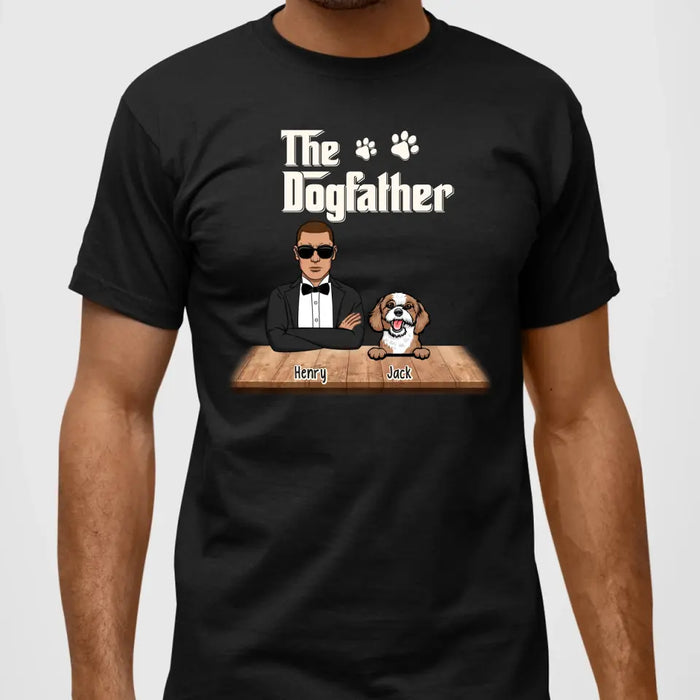 The Dogfather - Personalized Gifts Custom Dog Lovers Shirt For Dog Dad, Dog Lovers