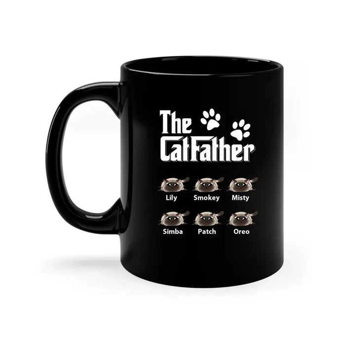 The CatFather - Personalized Gifts Custom Cat Lovers Mug For Cat Dad, Cat Lovers