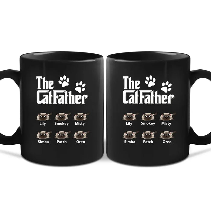 The CatFather - Personalized Gifts Custom Cat Lovers Mug For Cat Dad, Cat Lovers