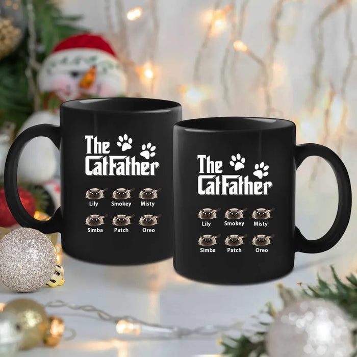 The CatFather - Personalized Gifts Custom Cat Lovers Mug For Cat Dad, Cat Lovers