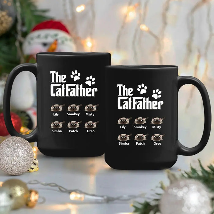 The CatFather - Personalized Gifts Custom Cat Lovers Mug For Cat Dad, Cat Lovers