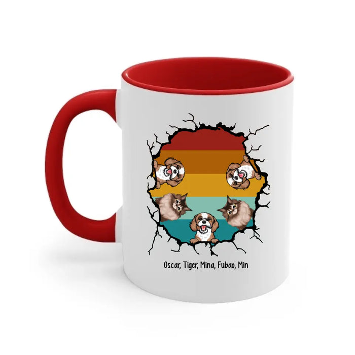 Thank You For Being Our Dad - Personalized Funny Pet Lovers Mug, Gifts for Dog Dad Cat Dad on Fathers Day