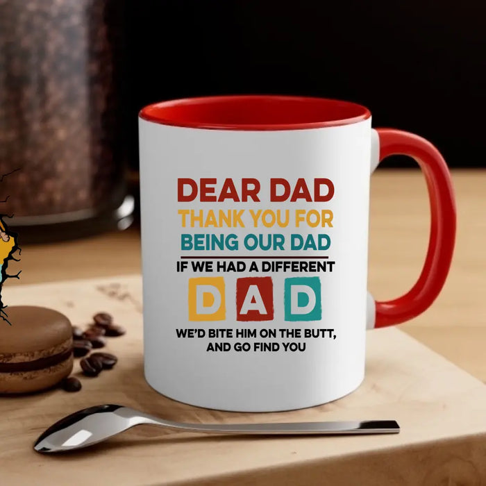 Thank You For Being Our Dad - Personalized Funny Pet Lovers Mug, Gifts for Dog Dad Cat Dad on Fathers Day