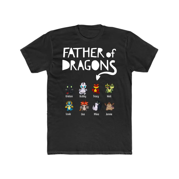 Father Of Dragons - Personalized Baby Dragons Children's Names Shirt For Father, Father's Day Gifts for Dragon Lovers