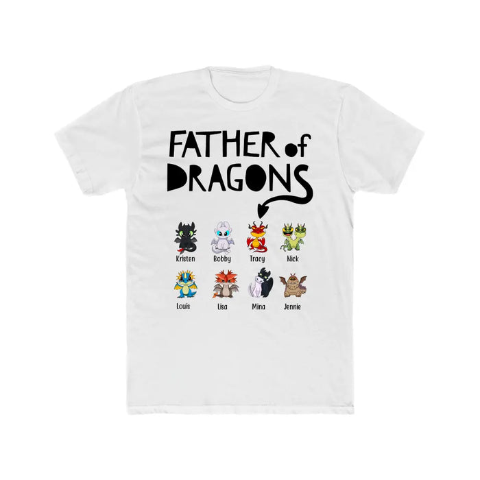 Father Of Dragons - Personalized Baby Dragons Children's Names Shirt For Father, Father's Day Gifts for Dragon Lovers