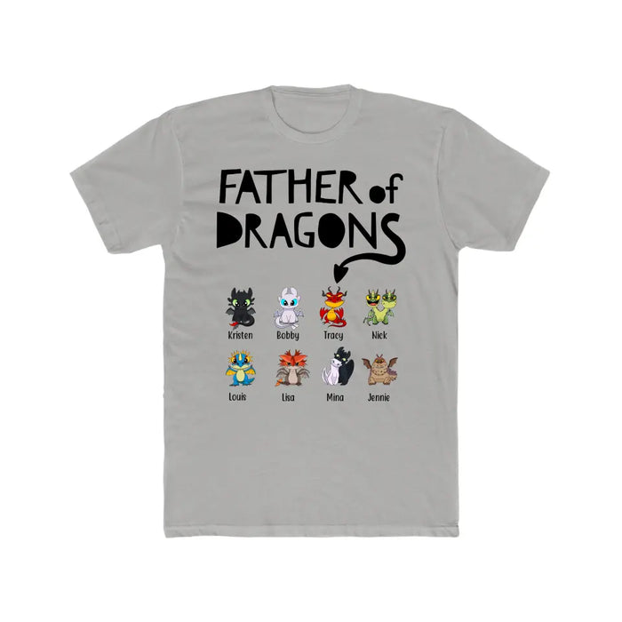 Father Of Dragons - Personalized Baby Dragons Children's Names Shirt For Father, Father's Day Gifts for Dragon Lovers