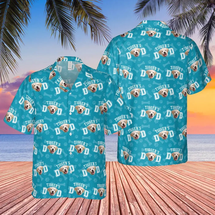 Personalized Dog Dad Hawaiian Shirt, Custom Dog Face Hawaiian Shirt for Men, Dog Lovers