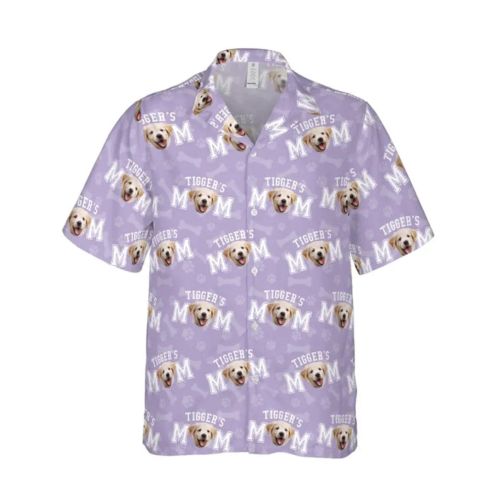 Personalized Dog Mom Hawaiian Shirt, Custom Dog Face Hawaiian Shirt for Women, Dog Lovers