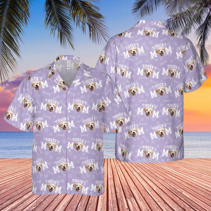Personalized Dog Mom Hawaiian Shirt, Custom Dog Face Hawaiian Shirt for Women, Dog Lovers