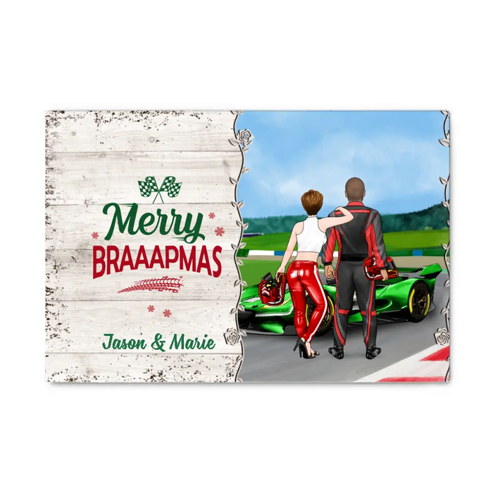 Personalized Canvas, Driving Partner For Life, Racing Couple, Christmas Theme, Christmas Gift For Couples, Racing Fans