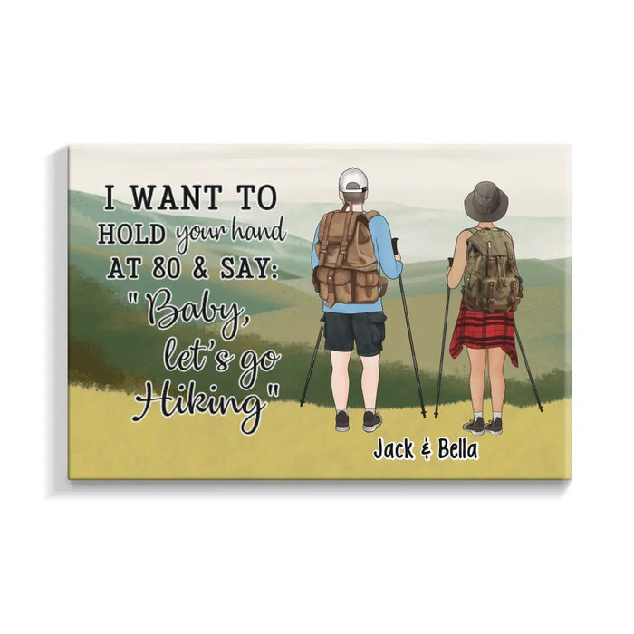 Personalized Canvas, Hiking Partners - Couple And Friends Gift, Gift For Hikers