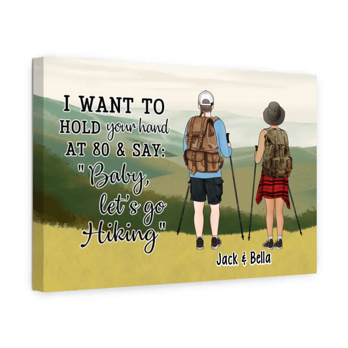 Personalized Canvas, Hiking Partners - Couple And Friends Gift, Gift For Hikers