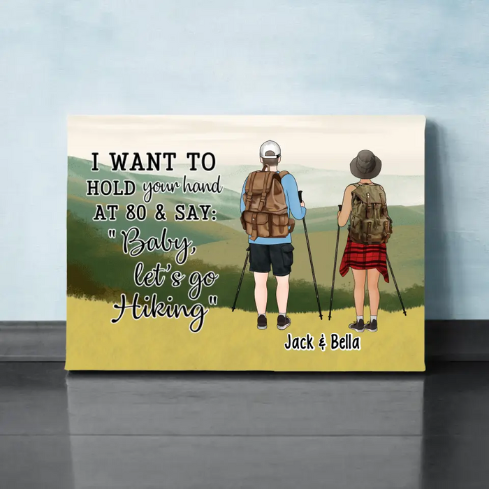 Personalized Canvas, Hiking Partners - Couple And Friends Gift, Gift For Hikers