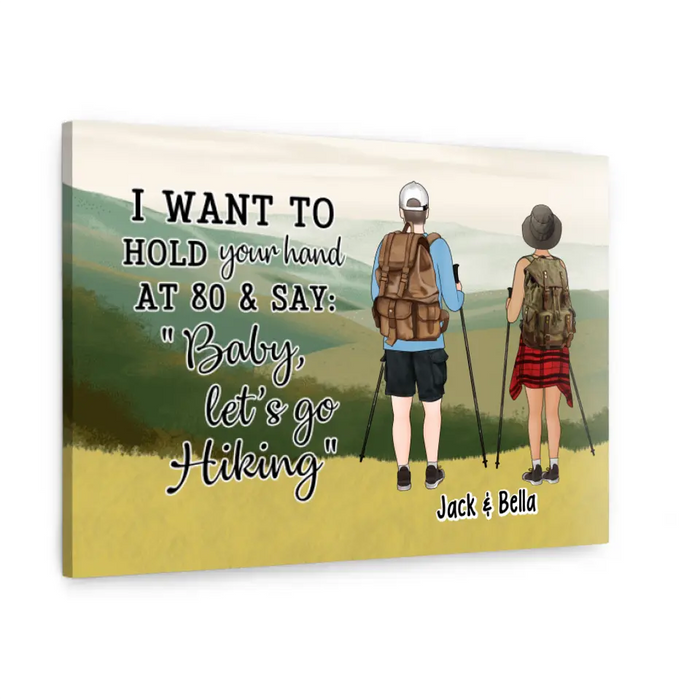 Personalized Canvas, Hiking Partners - Couple And Friends Gift, Gift For Hikers