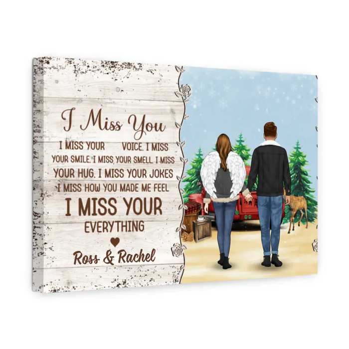 I Miss Your Everything - Personalized Gifts Custom Memorial Canvas for Wife or Husband, Memorial Gifts