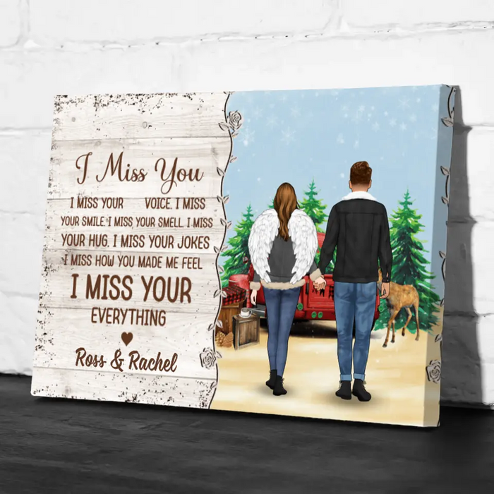 I Miss Your Everything - Personalized Gifts Custom Memorial Canvas for Wife or Husband, Memorial Gifts