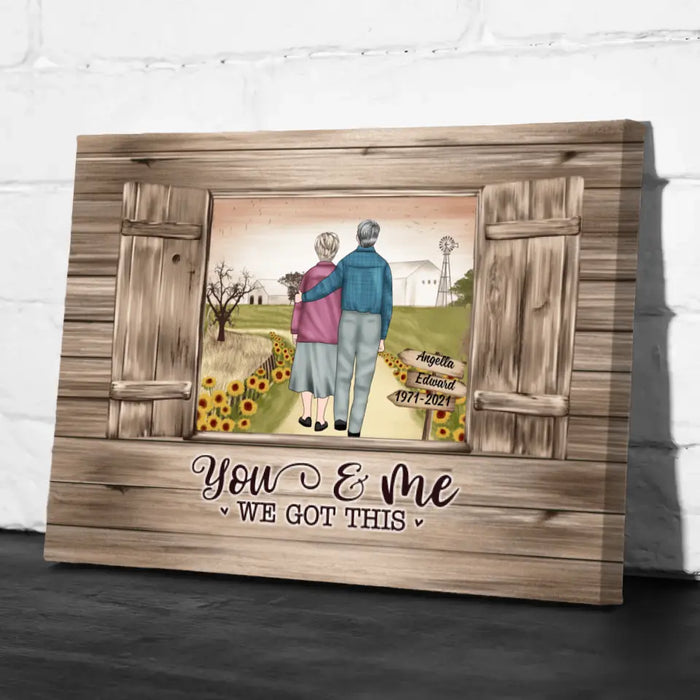 You and Me, We Got This - Anniversary Personalized Gifts Custom Canvas for Mom for Dad