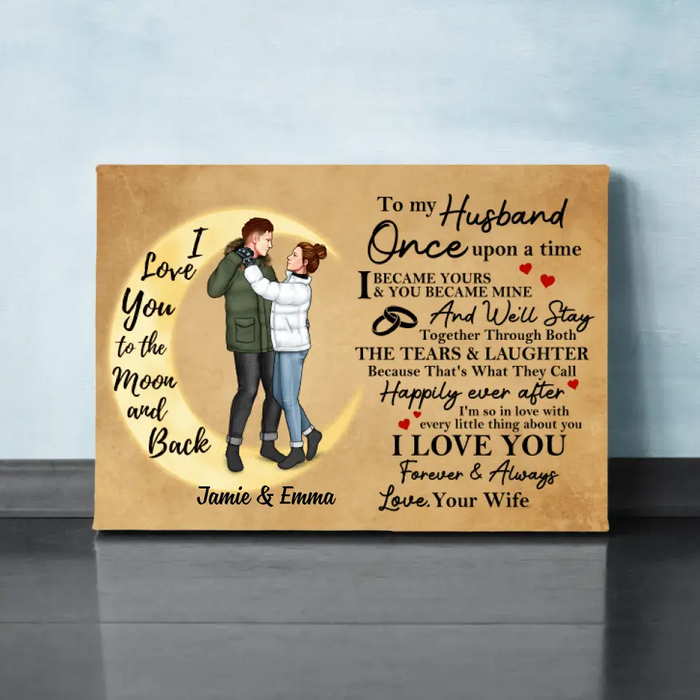 To My Husband - Personalized Gifts Custom Canvas for Him for Couples for Him