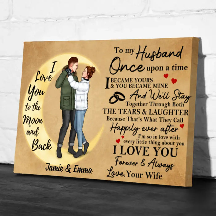 To My Husband - Personalized Gifts Custom Canvas for Him for Couples for Him