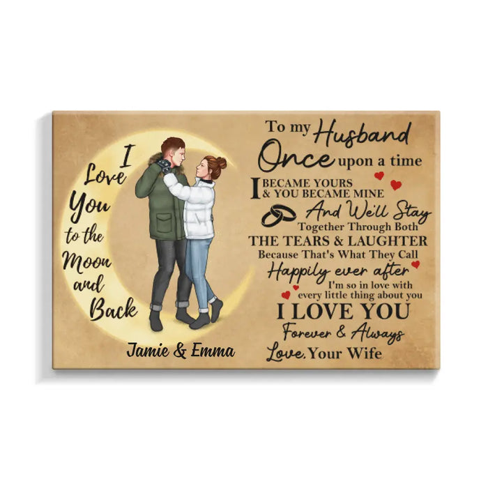 To My Husband - Personalized Gifts Custom Canvas for Him for Couples for Him