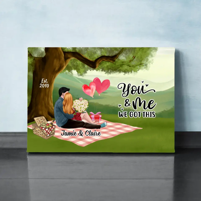 You And Me We Got This - Personalized Canvas For Couples, Him, Her, Valentine's Day