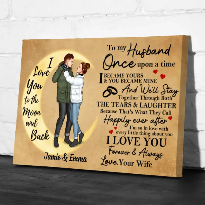 To My Husband - Personalized Gifts Custom Canvas for Him for Couples for Him